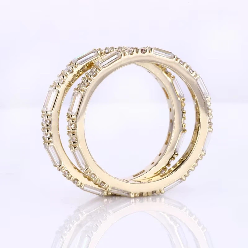 14K Gold Moissanite Wedding Ring factory