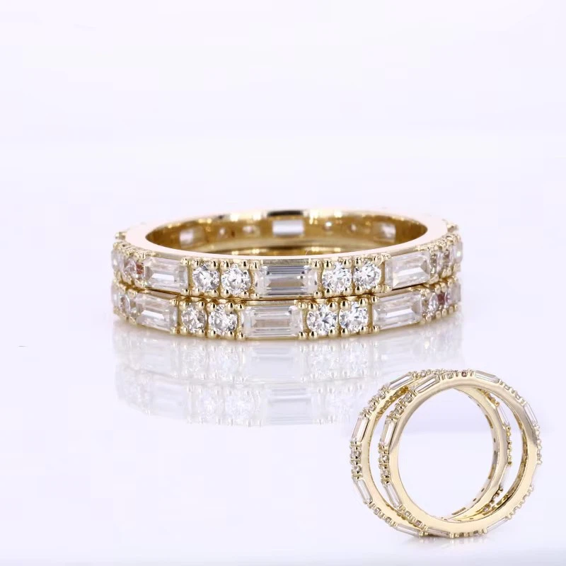 14K Gold Moissanite Wedding Ring