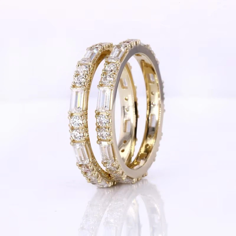 14K Gold Moissanite Wedding Ring high quality