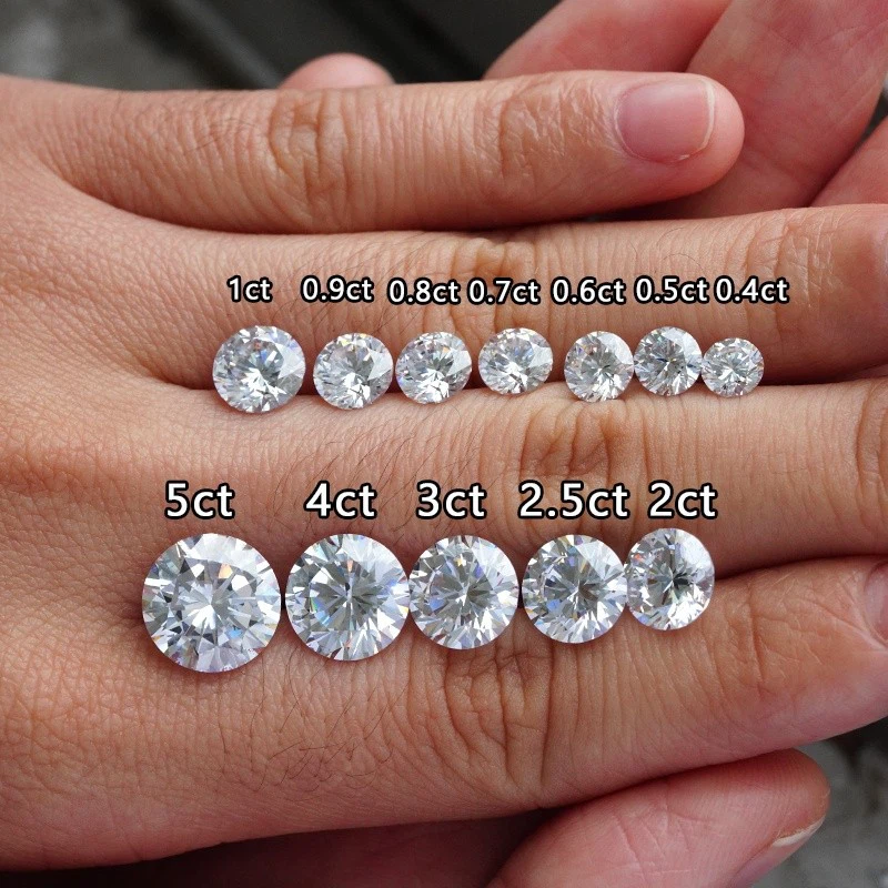 3ct Round Moissanite high quality