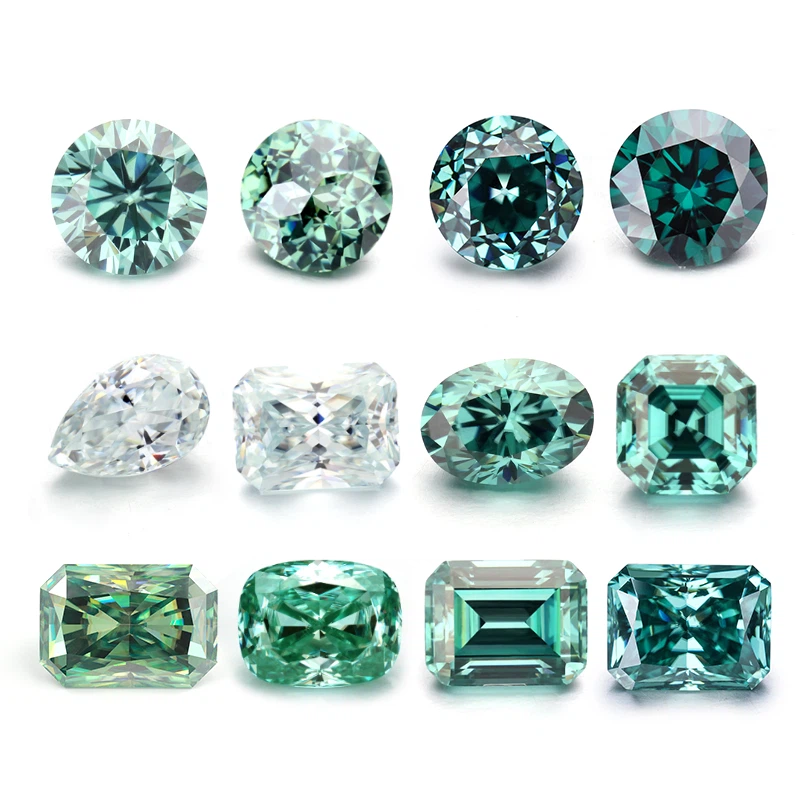 Dark Green Moissanite