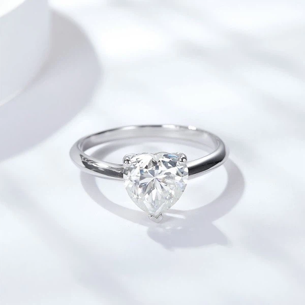 productcate-1-1 Heart Shape Moissanite 925 Silver Ring