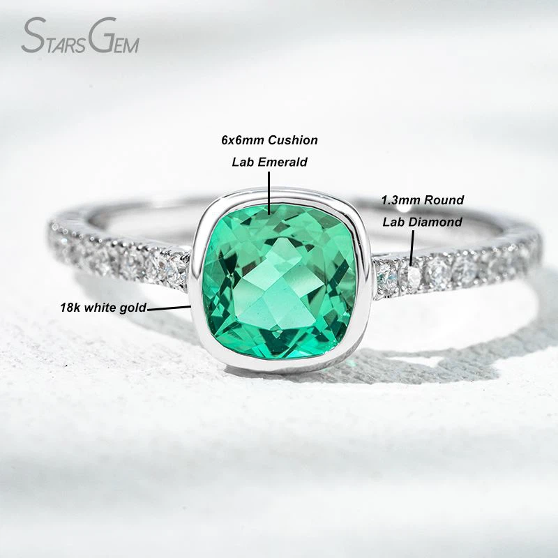 Hydrothermal Emerald Ring