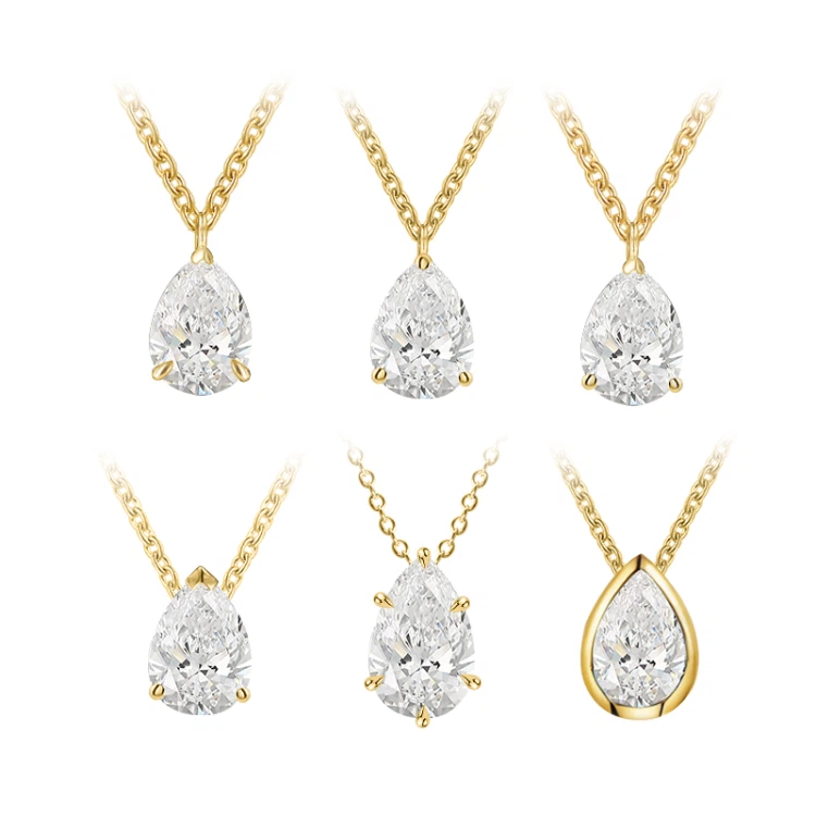 Lab Diamond Gold Necklace