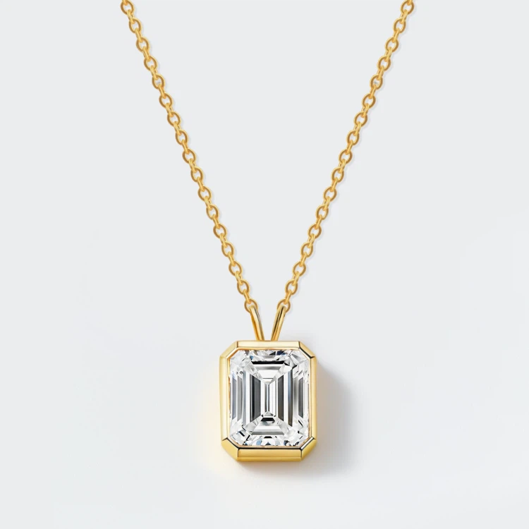 Lab Diamond Gold Necklace