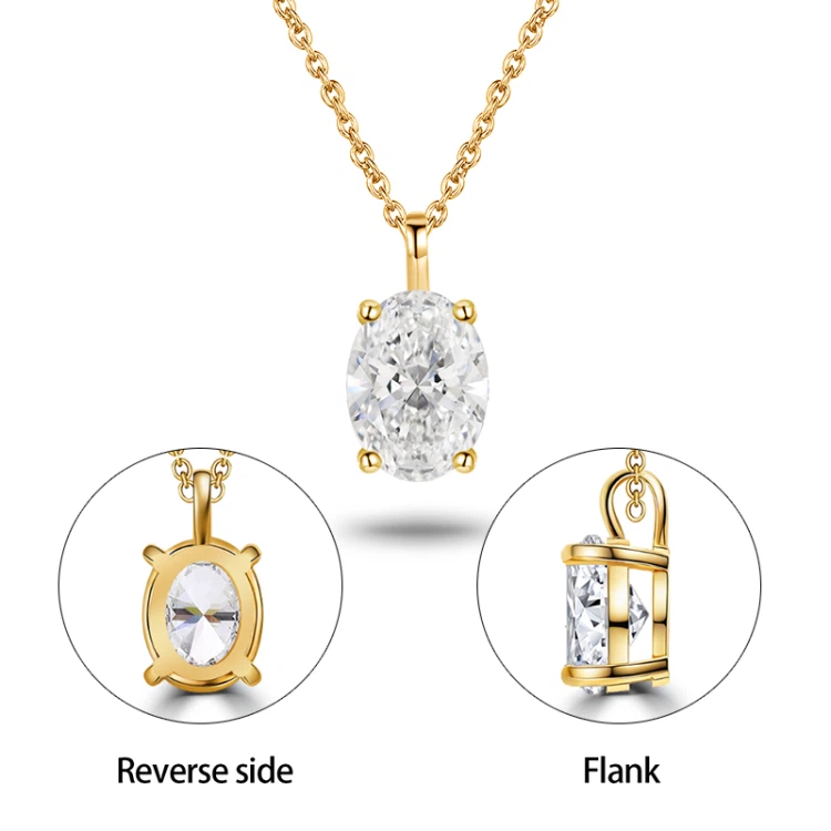 Lab Diamond Gold Necklace