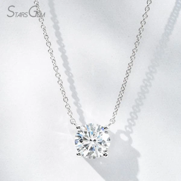 Lab Diamond Gold Pendant Necklace