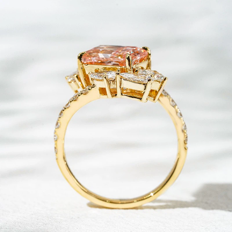 Lab Grown Pink Diamond Engagement Ring high quality