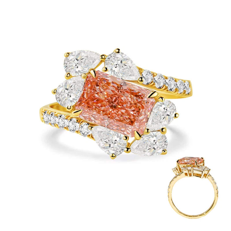 Lab Grown Pink Diamond Engagement Ring