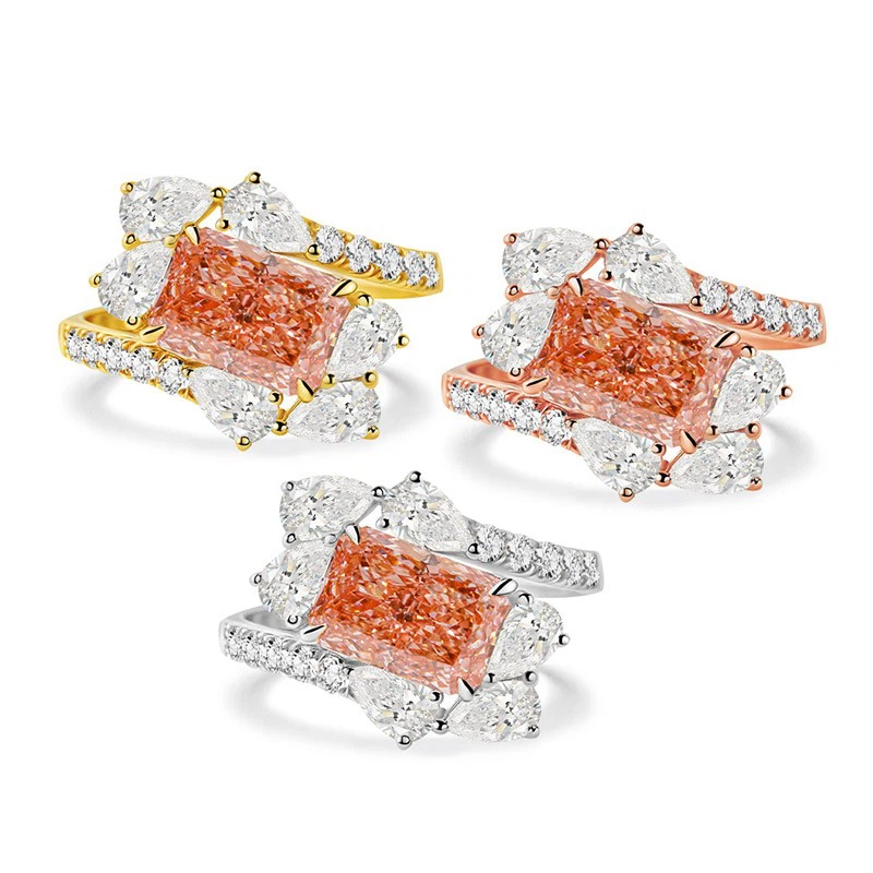 Lab Grown Pink Diamond Engagement Ring price