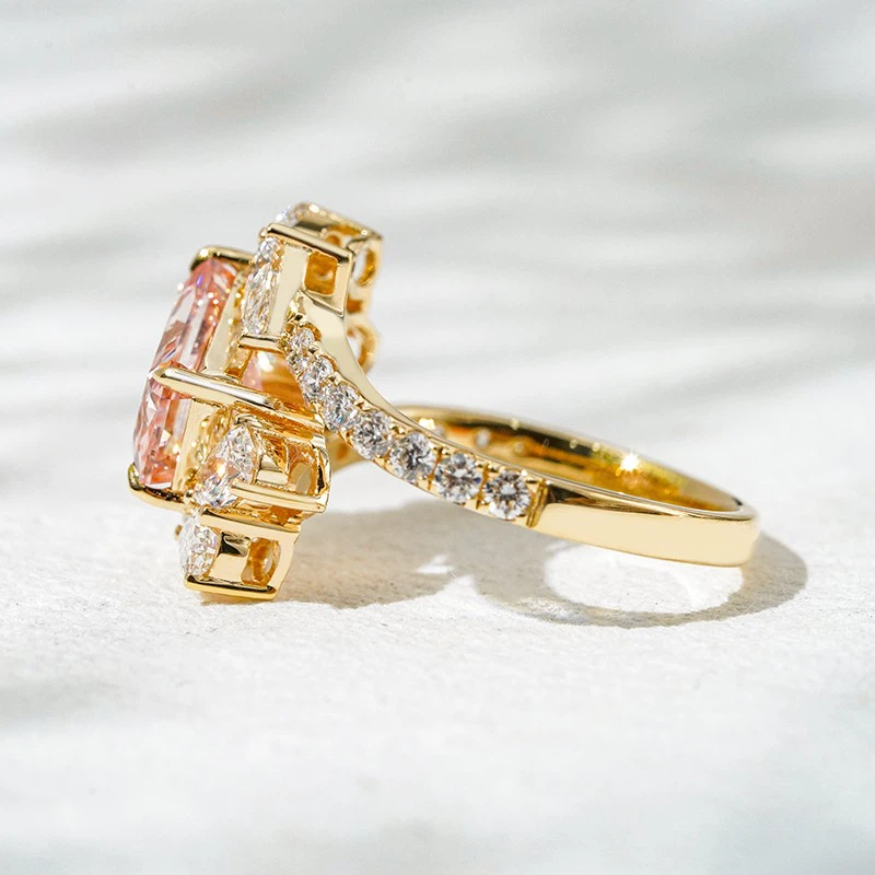 Lab Grown Pink Diamond Engagement Ring factory
