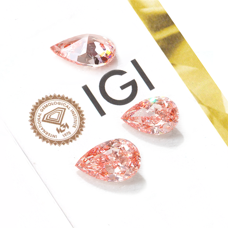 Lab Made Pink Diamond With IGI Certiticates