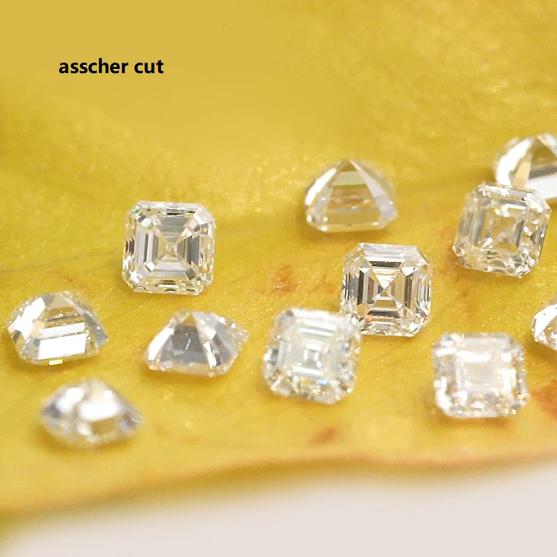 Melee Asscher Cut Lab Diamond
