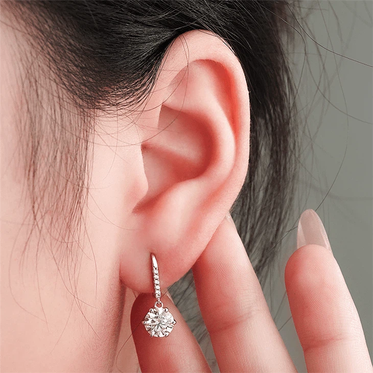Moissanite 925 Silver Earrings