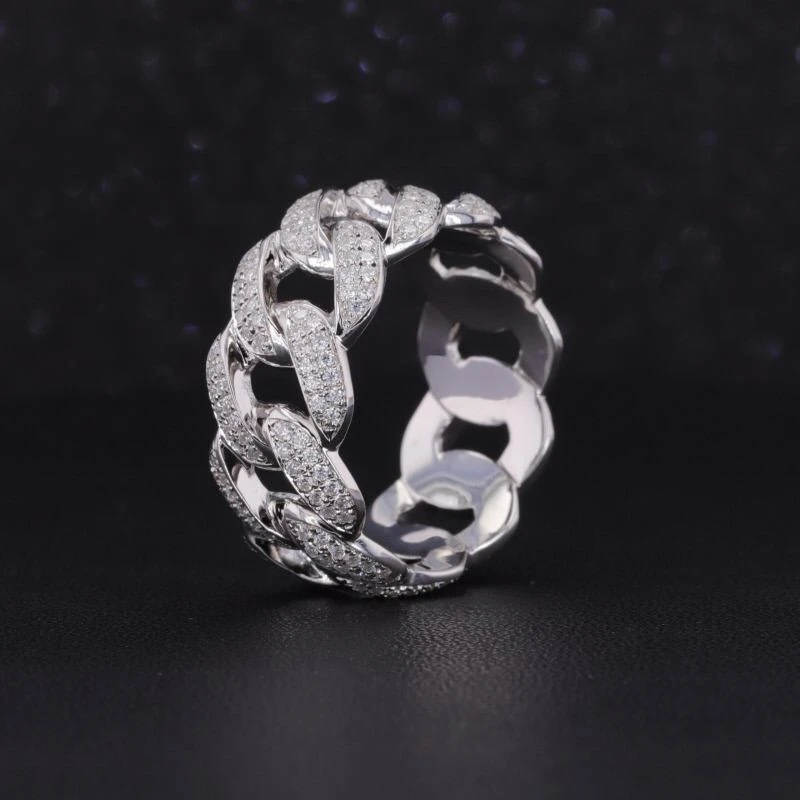 Moissanite Cuban Ring