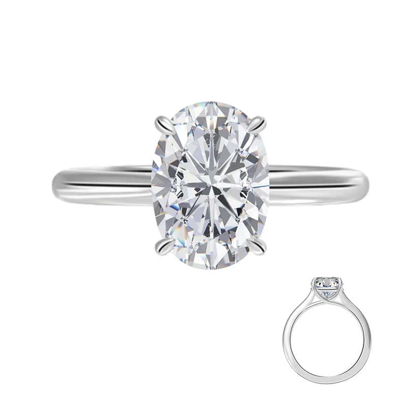 Moissanite Oval Ring