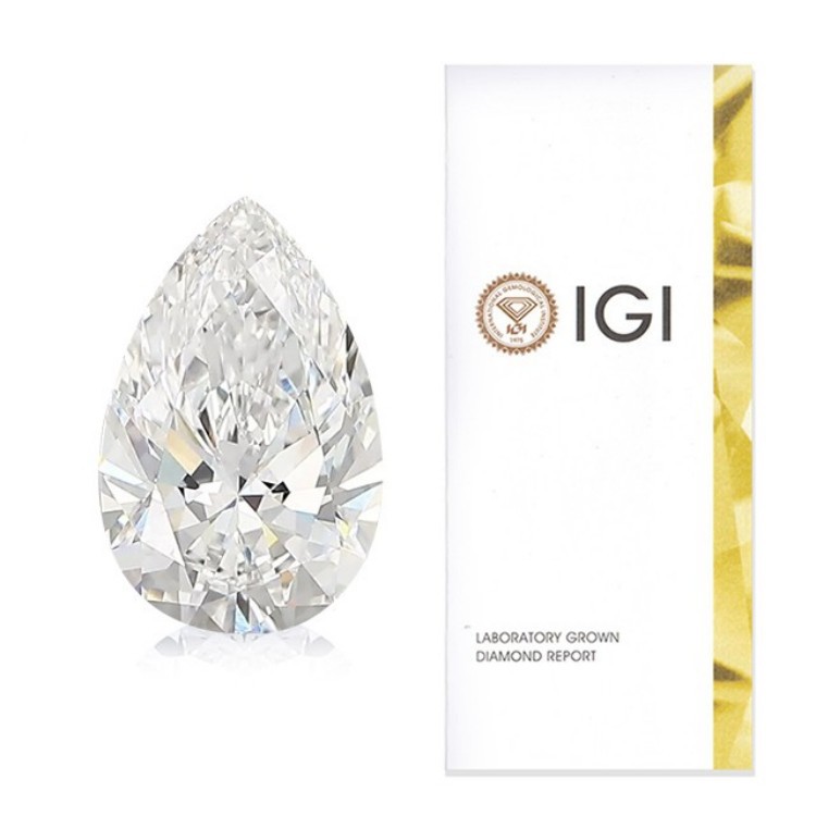 Pear Shaped IGI Certified Lab Grown Diamond