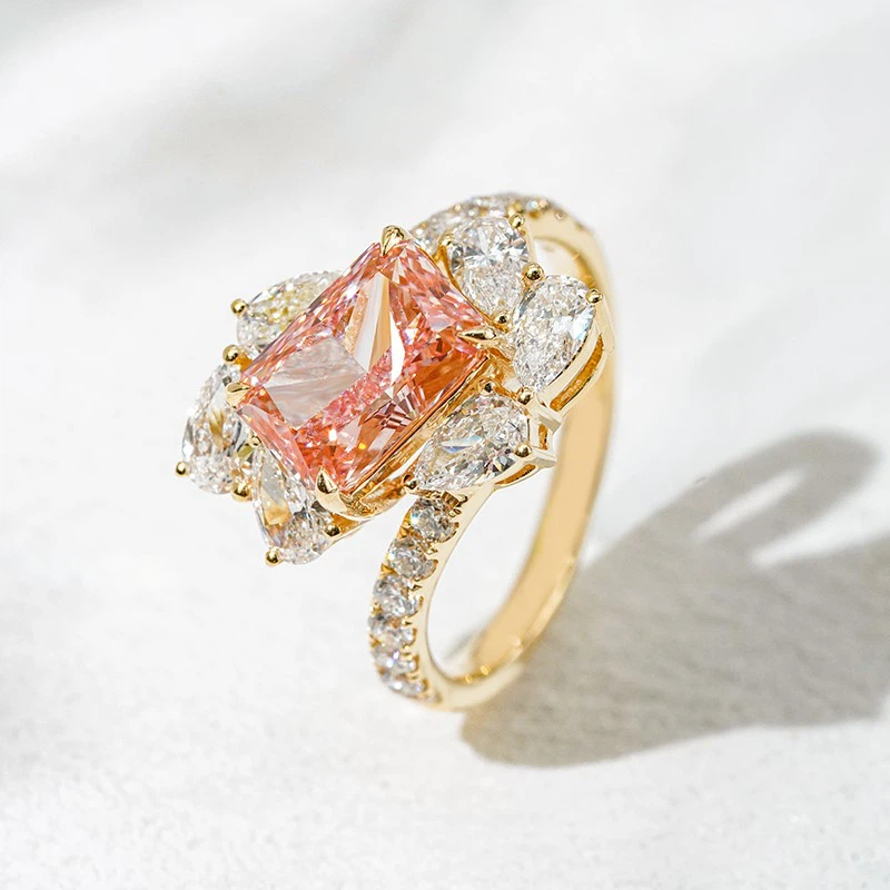 gold ring pink diamond gold ring pink diamond