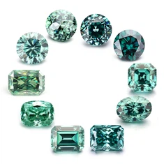 Dark Green Moissanite