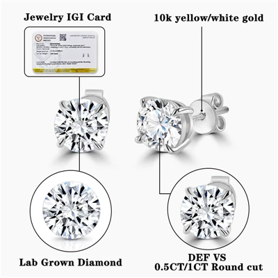 Lab Created Diamond Earrings
