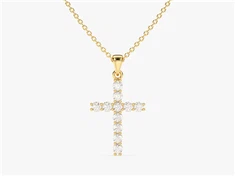 Lab Grown Diamond Cross Pendant