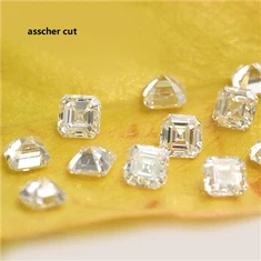 Melee Asscher Cut Lab Diamond