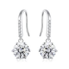 Moissanite 925 Silver Earrings