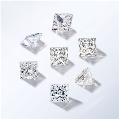 small size Princess cut lab grown diamond